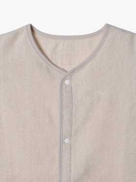 ENFANT ベビー agnes b. × UCHINO ベビー ロゴ コットン パイル スリーパー ベージュ