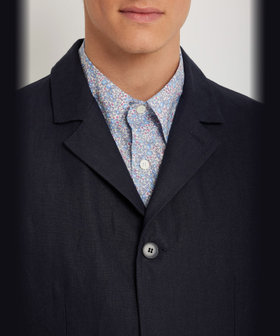 HOMME メンズ メンズ リネン テーラード ジャケット "Maore" ブルー系その他