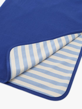 ENFANT ユニセックス キッズ 細ボーダー コットン ベビーケット ネイビー