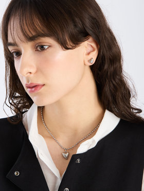 To b. by agnès b. 【Outlet】ハート ネックレス シルバー