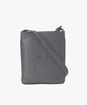 VOYAGE メンズ バッグ＆ウォレット レザー スモール ショルダーバッグ "Peter" PAH02Z-03 グレー