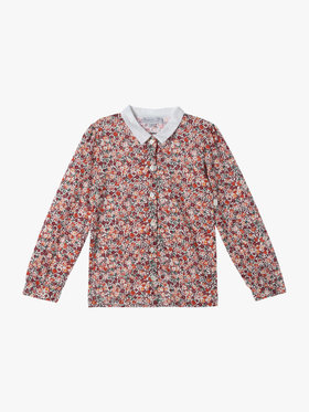 ENFANT ガールズ 【Outlet】キッズ フラワープリント コットン 長袖 ブラウス レッド系その他