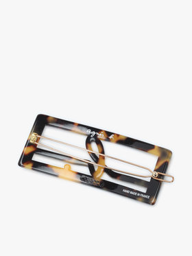 FEMME ウィメンズ ”b.” レクタングル バレッタ キャメル