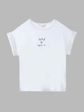 To b. by agnès b. 【Outlet】 スリーレイヤードロゴTシャツ ホワイト