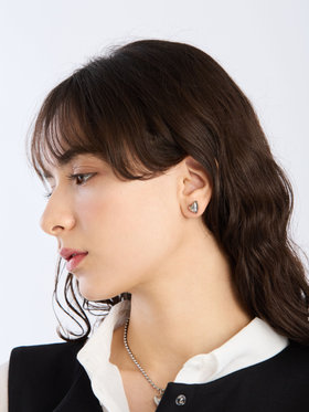 To b. by agnès b. 【Outlet】ハート ピアス シルバー