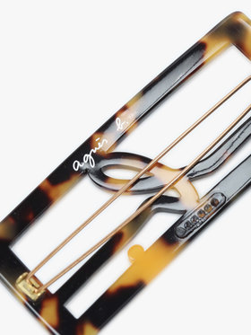 FEMME ウィメンズ ”b.” レクタングル バレッタ キャメル