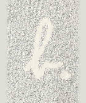 HOMME メンズ メンズ "b."ロゴ コットン 長袖 ニット プルオーバー グレー系その他