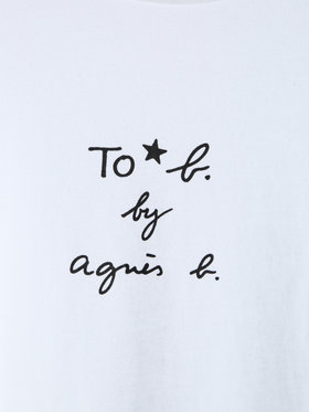 To b. by agnès b. 【Outlet】 スリーレイヤードロゴTシャツ ホワイト