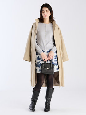 FEMME ウィメンズ 【Outlet】コットン ニット 長袖 カーディガンプレッション ”Swing Nacre” グレー