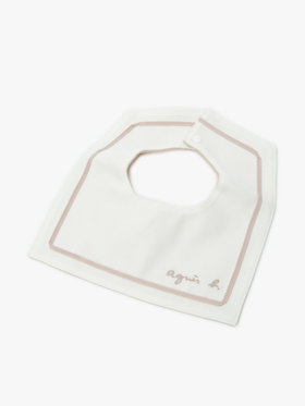 ENFANT ベビー ベビー ロゴ コットン リバーシブル スタイ ”Marin” ホワイト