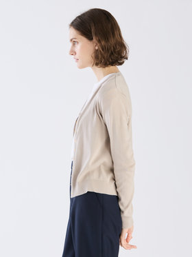 FEMME ウィメンズ 【Outlet】コットン ニット 長袖 カーディガンプレッション ”Swing Nacre” グレー系その他