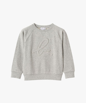 ENFANT ユニセックス キッズ "b." ロゴ コットン 長袖 スウェット グレー