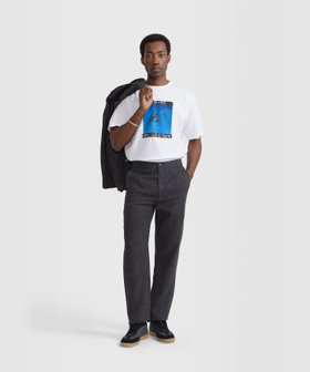 HOMME メンズ メンズ リネン混 ストレートパンツ "Julen" グレー