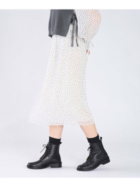 To b. by agnès b. ドットプリント ヨウリュウ スカート ホワイト