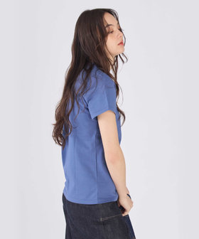 To b. by agnès b. ミニロゴ コットン 半袖 Tシャツ ブルー