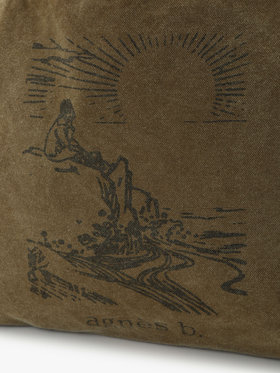 VOYAGE メンズ バッグ＆ウォレット SUNRISE コットン  ラージ トートバッグ ZAH05-01 カーキ