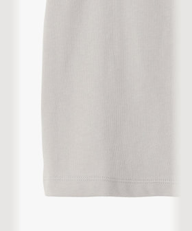 ENFANT ベビー ベビー ロゴ ボーダー プリント コットン 半袖 Tシャツ "Etoile" グレー