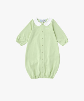 ENFANT ベビー ベビー コットン 長袖 コンビネゾン グリーン