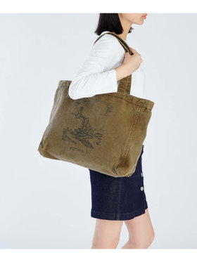 VOYAGE メンズ バッグ＆ウォレット SUNRISE コットン  ラージ トートバッグ ZAH05-01 カーキ