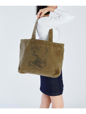 VOYAGE メンズ バッグ＆ウォレット SUNRISE コットン  ラージ トートバッグ ZAH05-01 カーキ