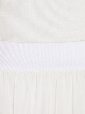 To b. by agnès b. コットン フォーティアード スカート ホワイト