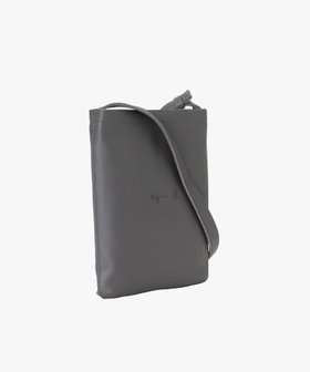 VOYAGE メンズ バッグ＆ウォレット レザー スモール ショルダーバッグ "Peter" PAH02Z-03 グレー