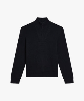 HOMME メンズ メンズ 長袖 ジップアップ プルオーバー "Camionneur" ブラック