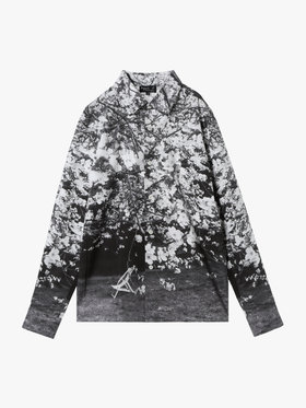 HOMME メンズ 【by R 限定品】agnes b. フォトプリント コットン 長袖 シャツ "Thomas" マルチ