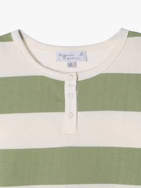 ENFANT ユニセックス 【Outlet】J019 E PYJAMA キッズ パジャマ ライトグリーン×ホワイト