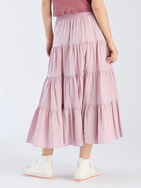 To b. by agnès b. 【Outlet】フォーティアードスカート ペールピンク
