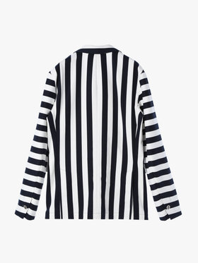 HOMME メンズ メンズ ストライプ コットン ジャケット ネイビー