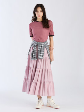 To b. by agnès b. 【Outlet】フォーティアードスカート ペールピンク