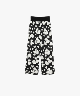 FEMME ウィメンズ ハート プリント コットン パンツ "Vietnam" ブラック