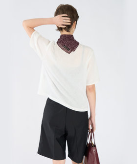 To b. by agnès b. ロゴ ワッフルTシャツ ホワイト