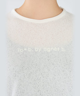 To b. by agnès b. ロゴ ワッフルTシャツ ホワイト