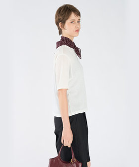 To b. by agnès b. ロゴ ワッフルTシャツ ホワイト