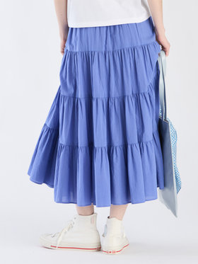To b. by agnès b. 【Outlet】フォーティアードスカート ブルー