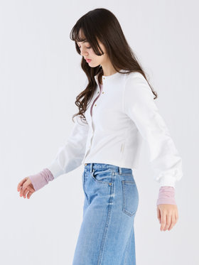 To b. by agnès b. 【Outlet】コットン トラディショナルプリティ カーディガン ホワイト