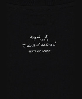 FEMME ウィメンズ オーガニックコットン 長袖 アーティストスウェット "Bertrand Loube" ブラック