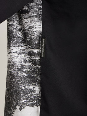 HOMME メンズ フォトプリント コットン 長袖 Tシャツ ”La plage” マルチ