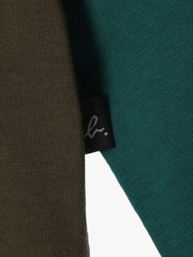 ENFANT ベビー 【Outlet】ベビー バイカラー コットン 長袖 カーディガンプレッション グリーン