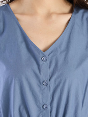 To b. by agnès b. 【Outlet】コットンタイプライタードレス ブルー