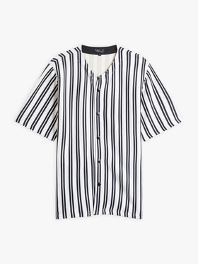 HOMME メンズ 【Outlet】M439 CHEMISE ベースボール シャツ ブラック