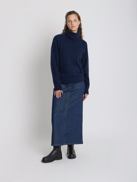 FEMME ウィメンズ カシミヤ タートルネック ニット プルオーバー "Ab" ブルー系その他