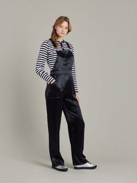 FEMME ウィメンズ サテン サロペット "Rue du Jour" ブラック