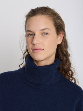 FEMME ウィメンズ カシミヤ タートルネック ニット プルオーバー "Ab" ブルー系その他