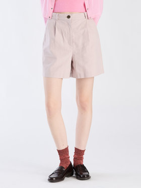 To b. by agnès b. 【Outlet】リネンコットンキャンバスショートパンツ ピンク