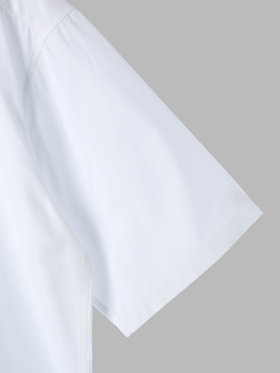 HOMME メンズ メンズ ロゴ 刺繍 半袖 シャツ ”Andy” ホワイト