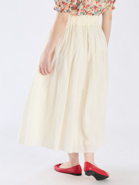 To b. by agnès b. 【Outlet】ポコポココットンスカート ホワイト