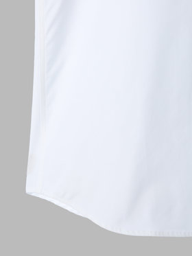 HOMME メンズ メンズ ロゴ 刺繍 半袖 シャツ ”Andy” ホワイト